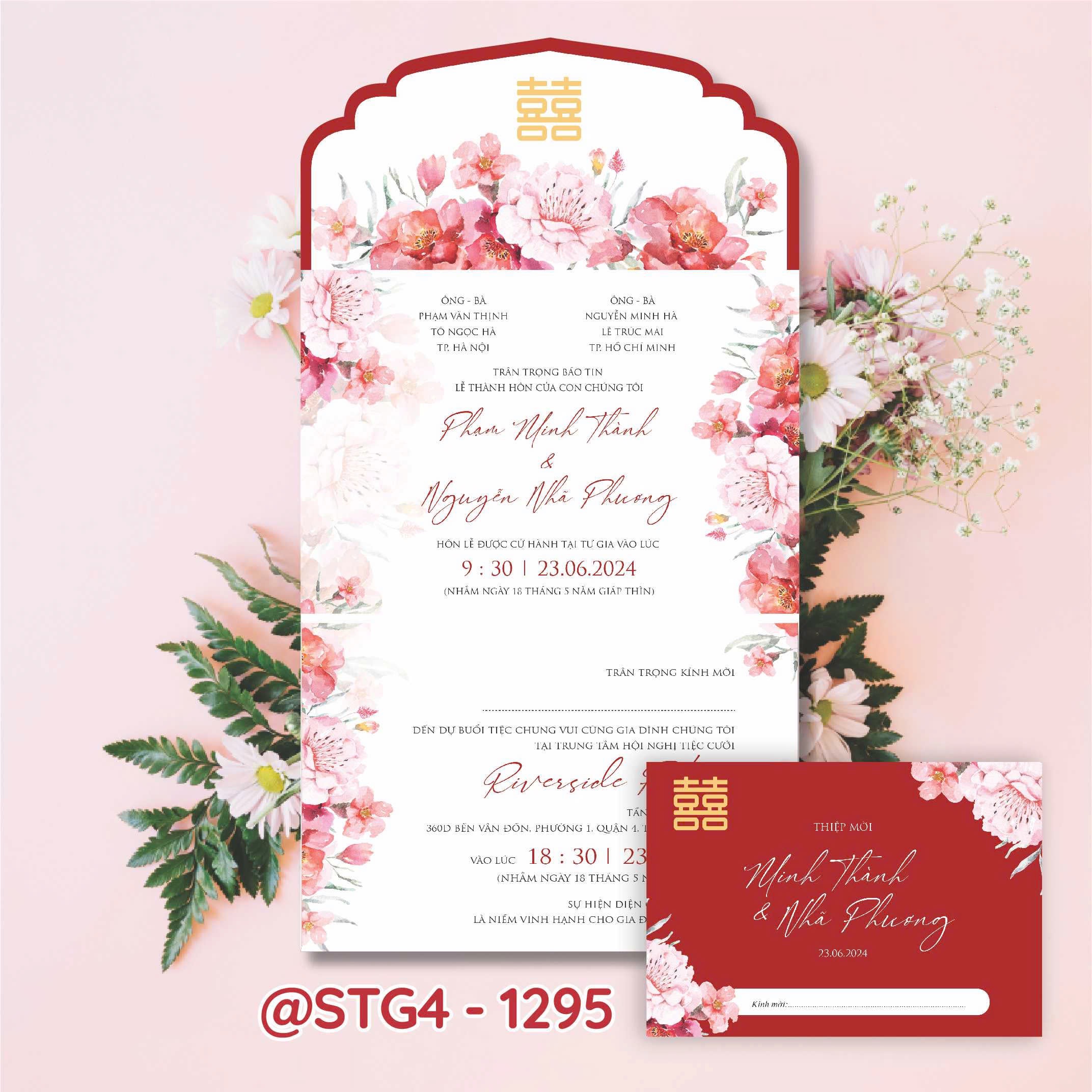 Thiệp thế kế ST gấp 4 thành phong bì