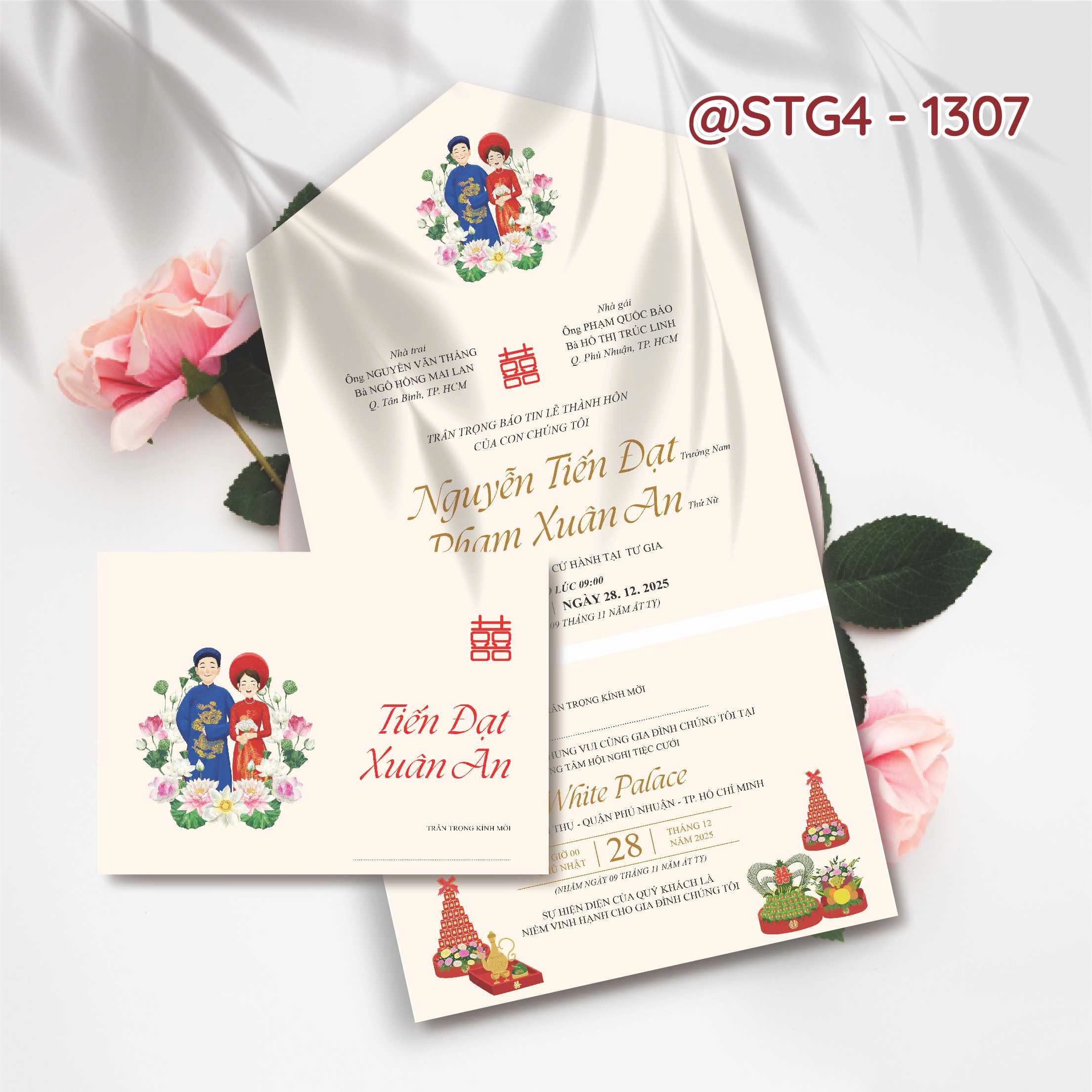 Thiệp thế kế ST gấp 4 thành phong bì