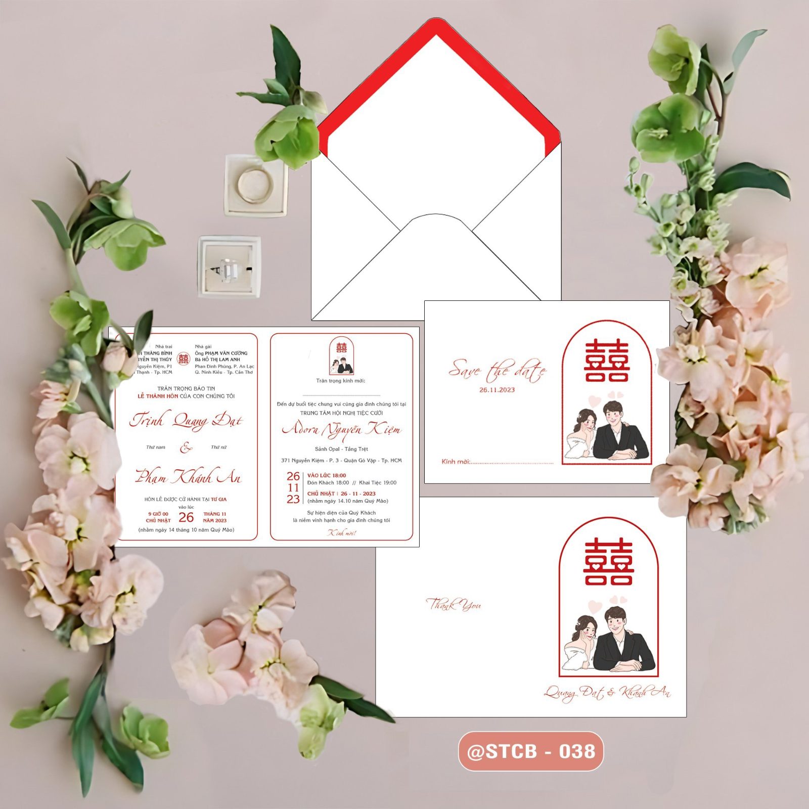 Thiệp phong bì phong cách Chibi
