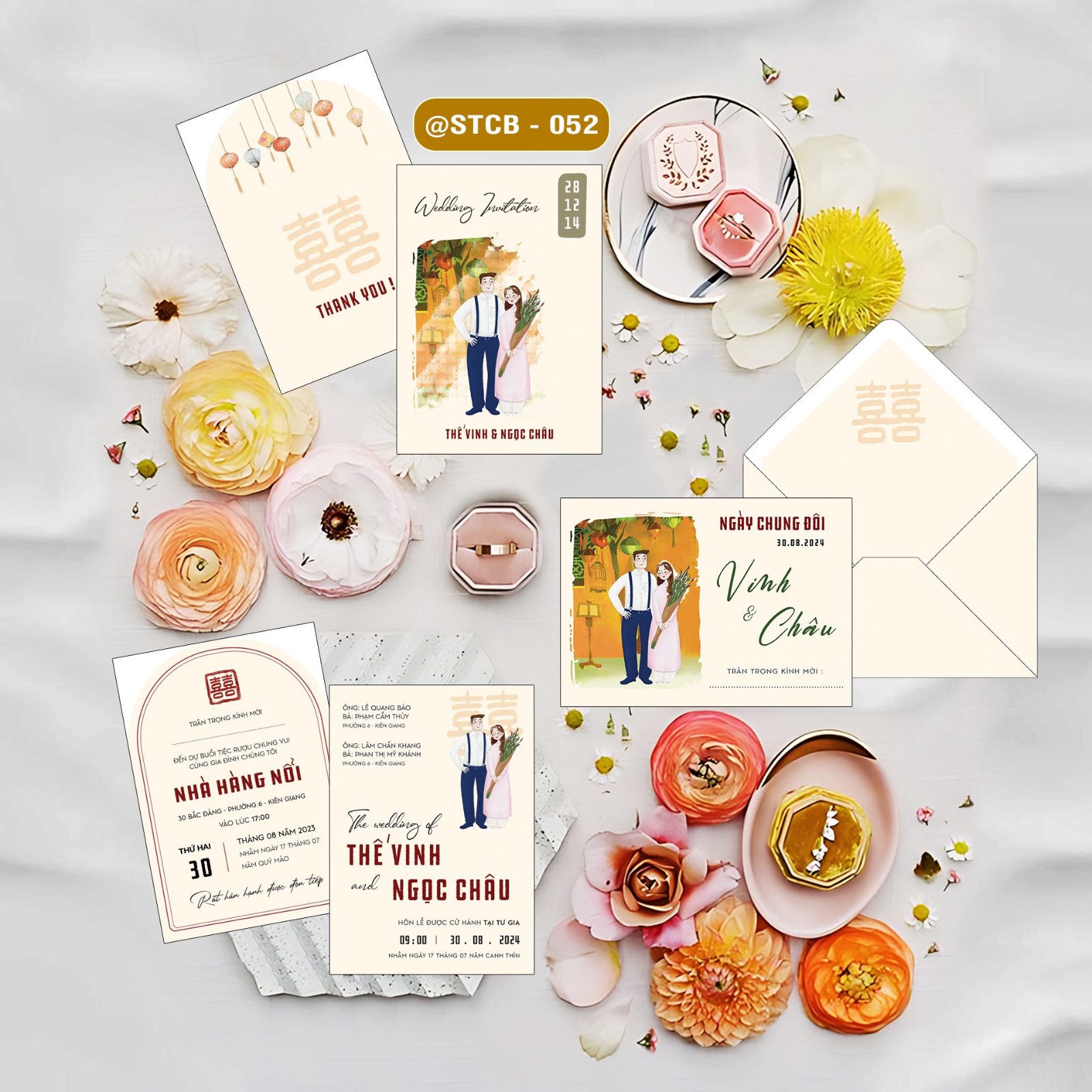 Thiệp phong bì phong cách Chibi