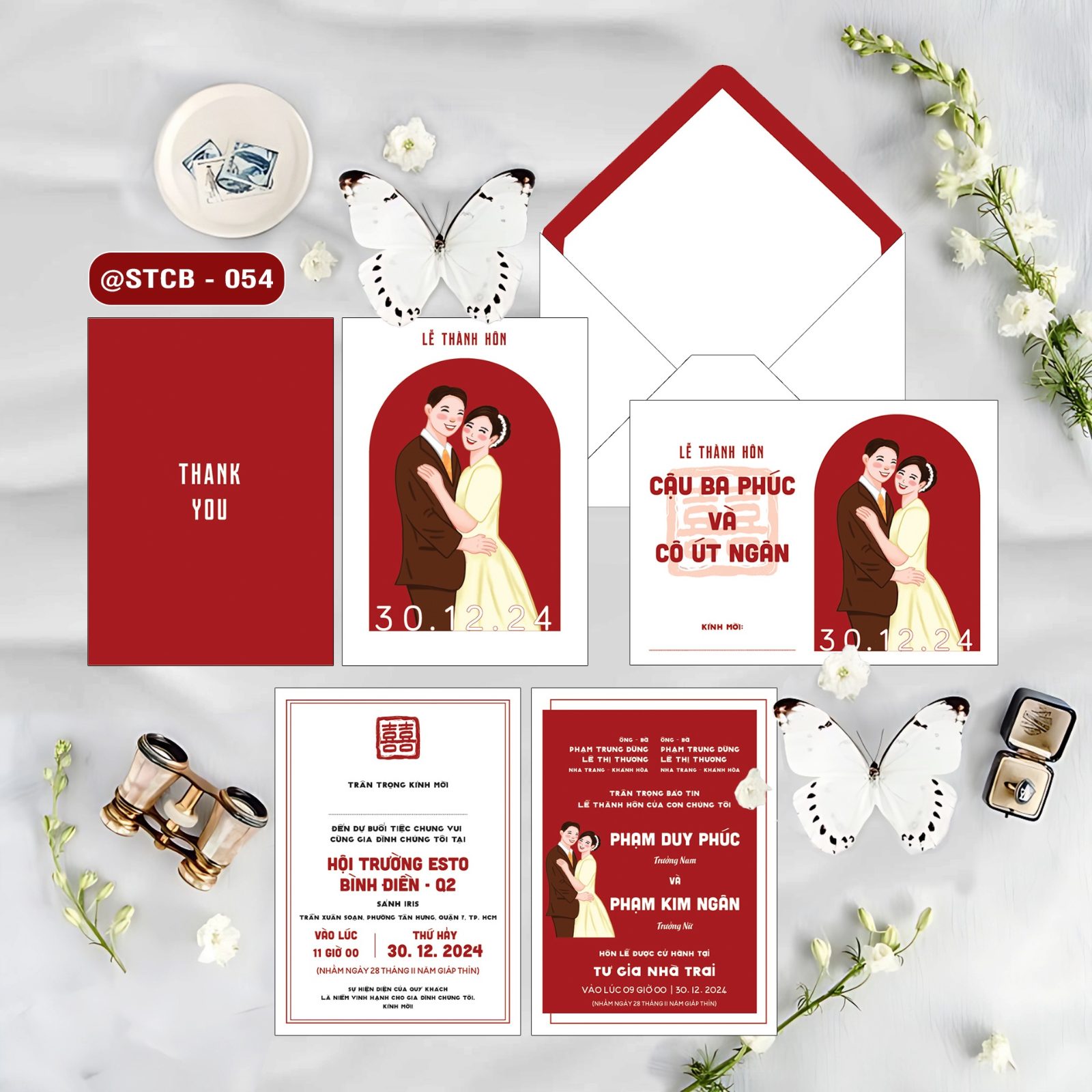 Thiệp phong bì phong cách Chibi