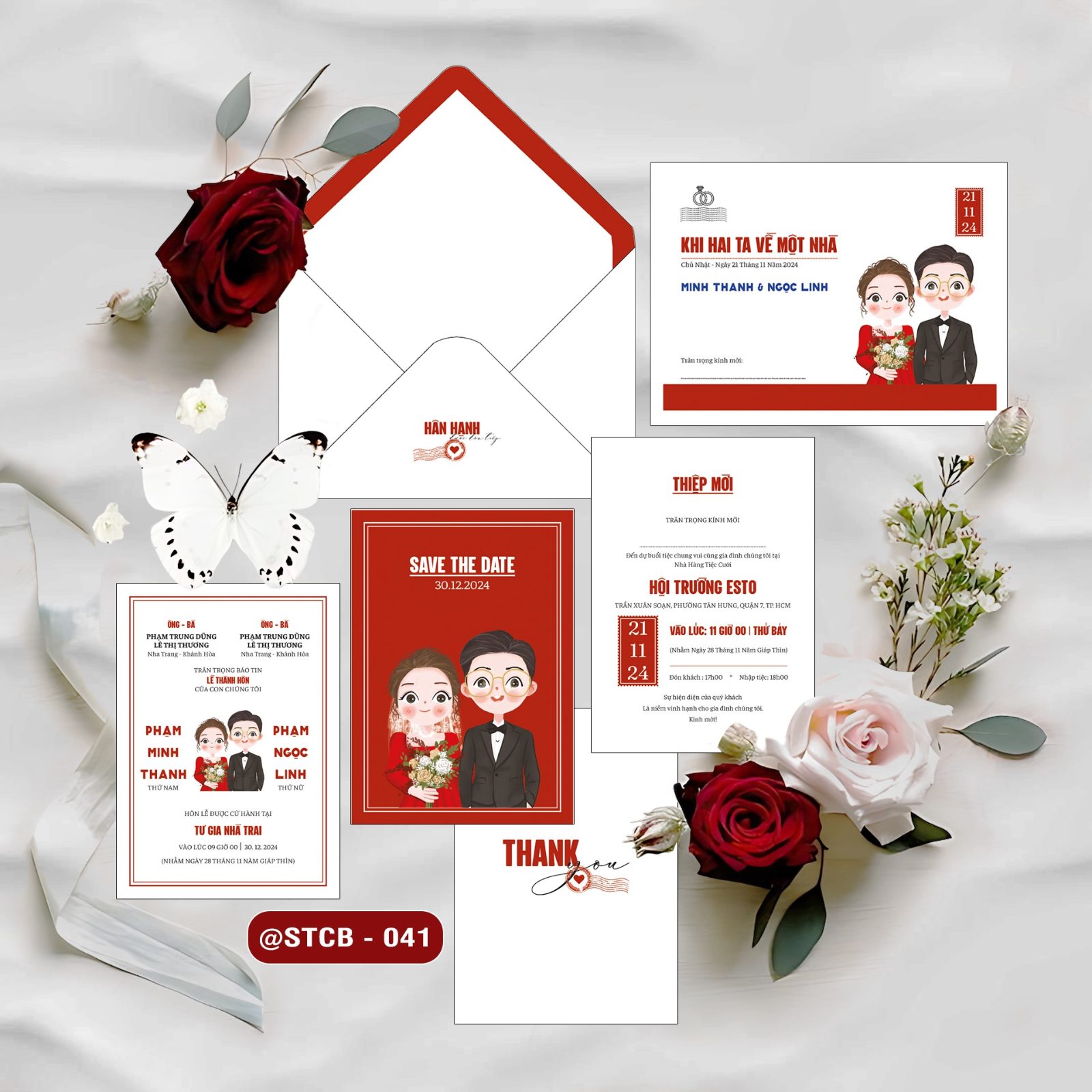 Thiệp phong bì phong cách Chibi