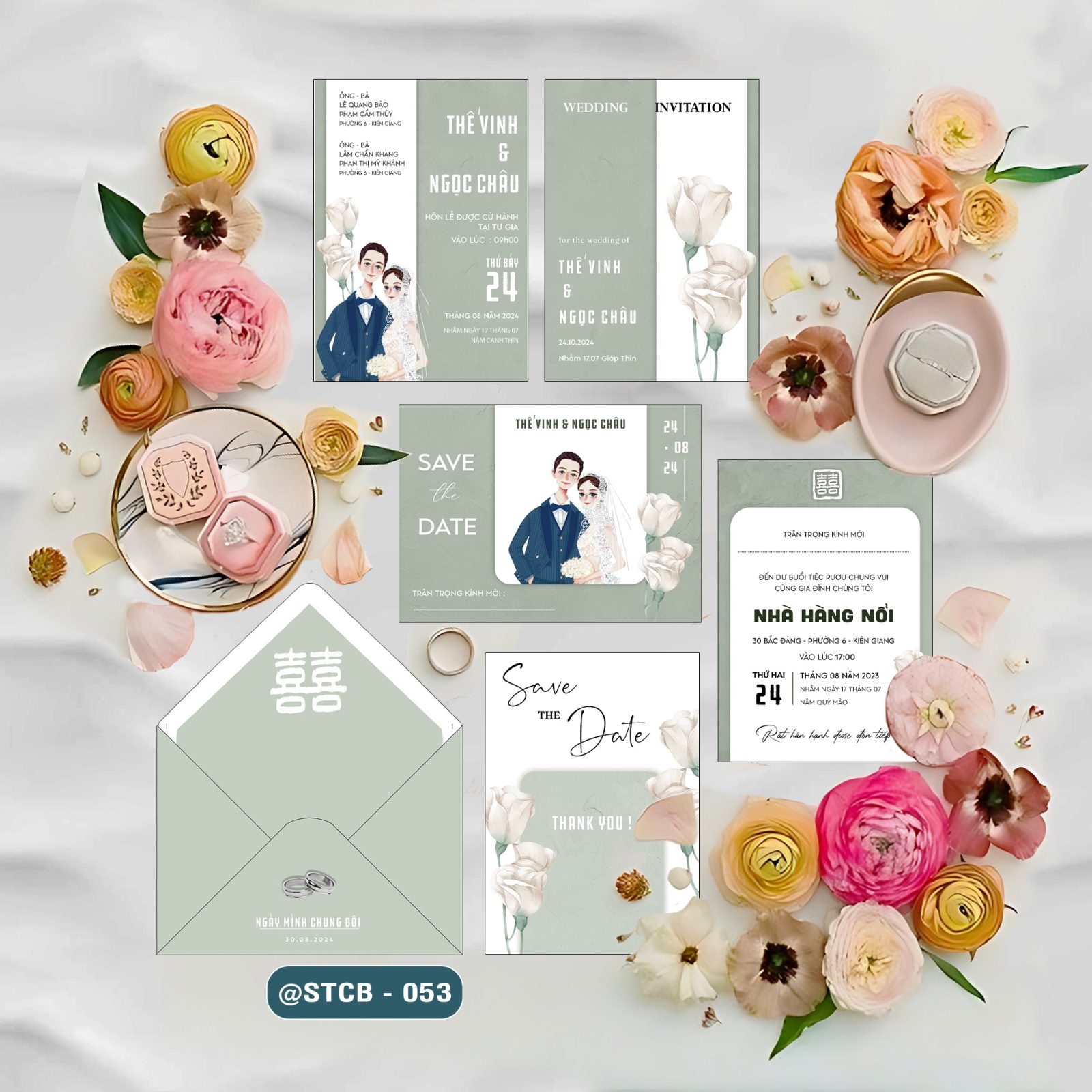 Thiệp phong bì phong cách Chibi