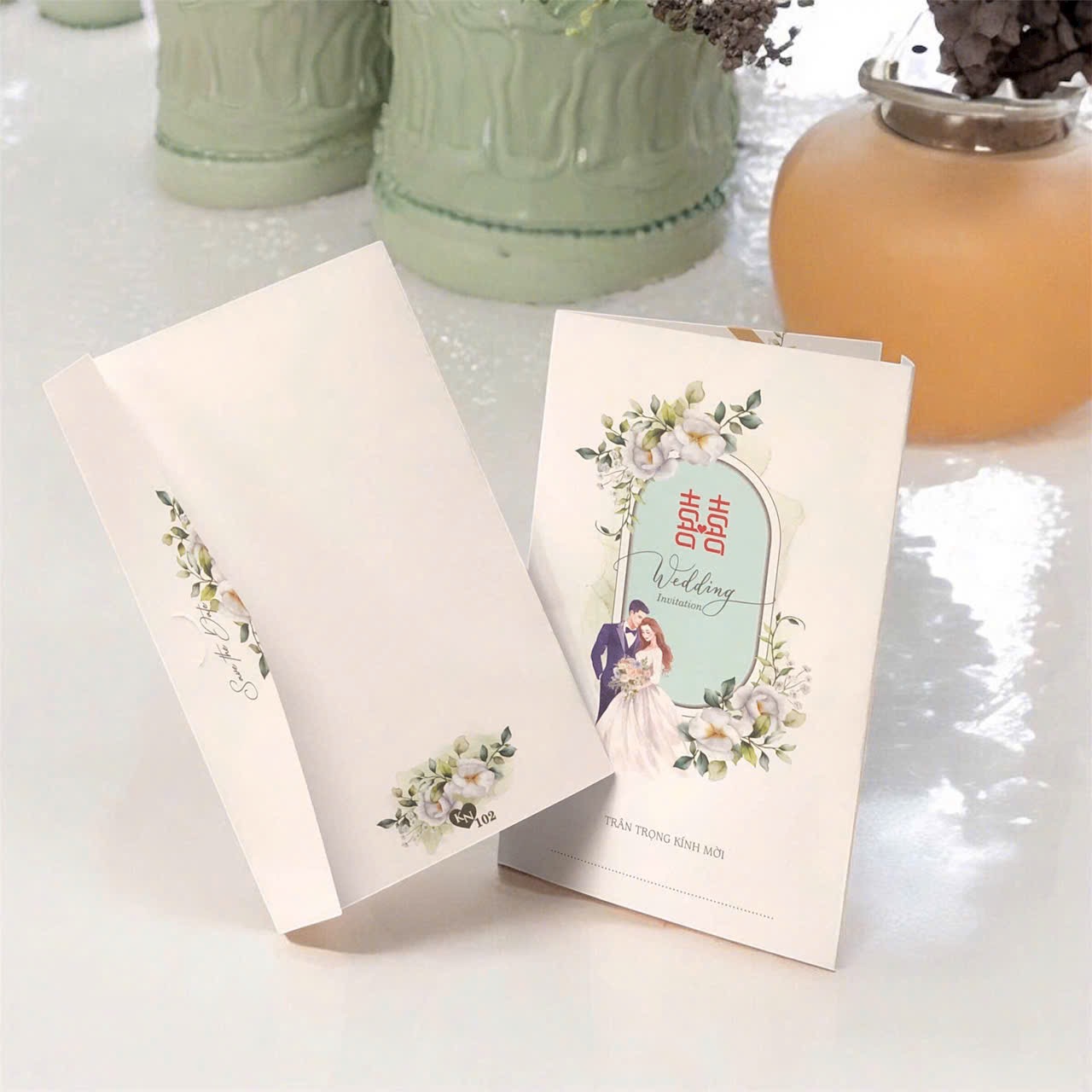 Mẫu thiệp cưới KN gấp 3 2026