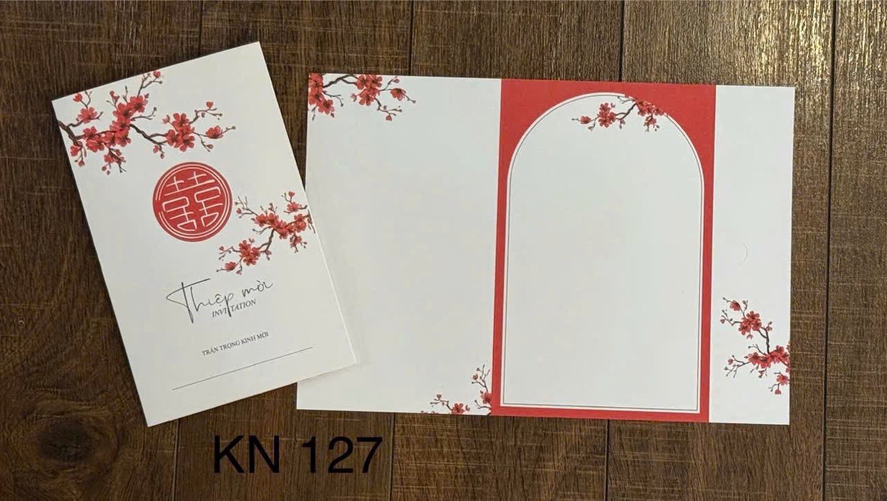 Mẫu thiệp cưới KN gấp 3 2026