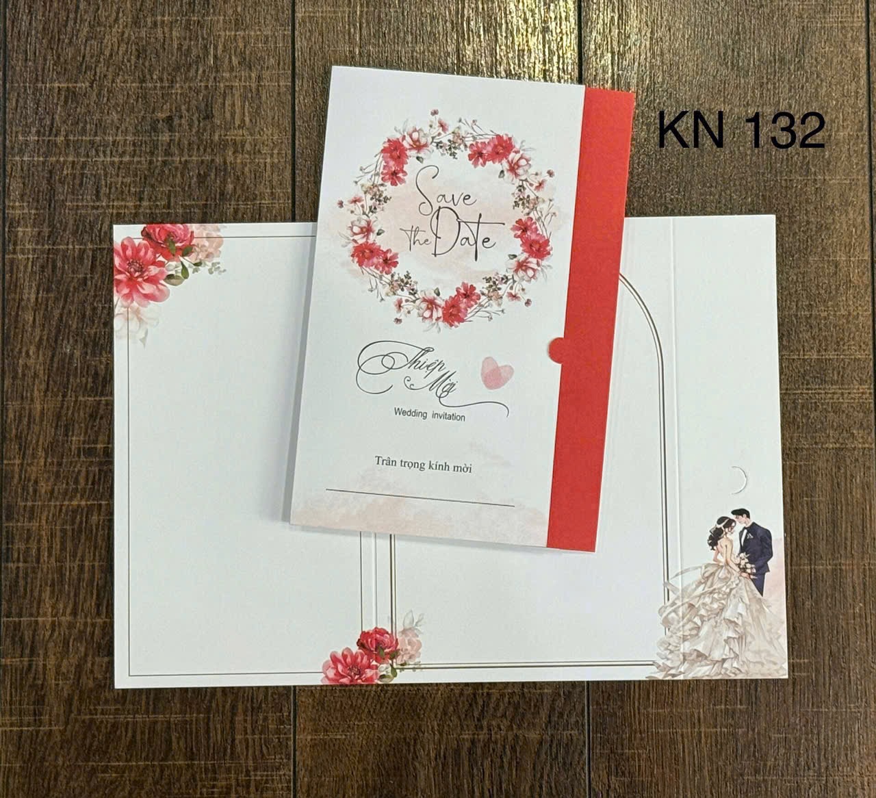 Mẫu thiệp cưới KN gấp 3 2026