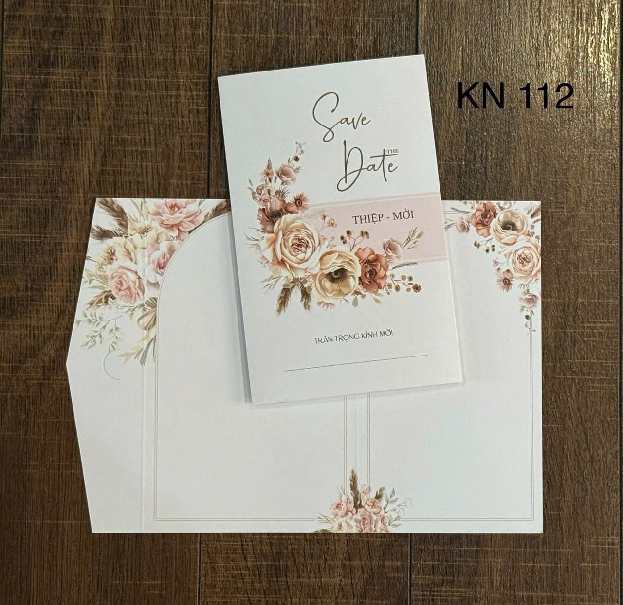 Mẫu thiệp cưới KN gấp 3 2026