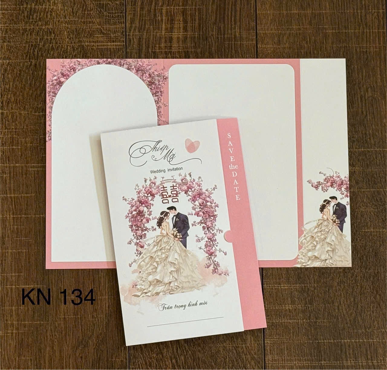 Mẫu thiệp cưới KN gấp 3 2026