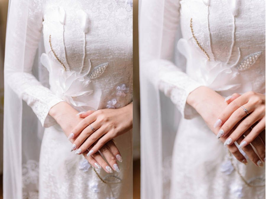 Cách lựa chọn đồ cưới che bụng khéo léo