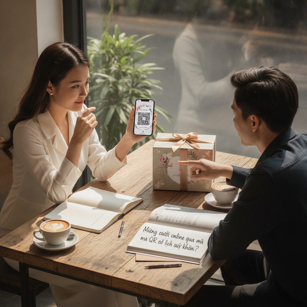 Mừng cưới online qua mã QR có lịch sự không? Hỏi đáp về hộp mừng cưới