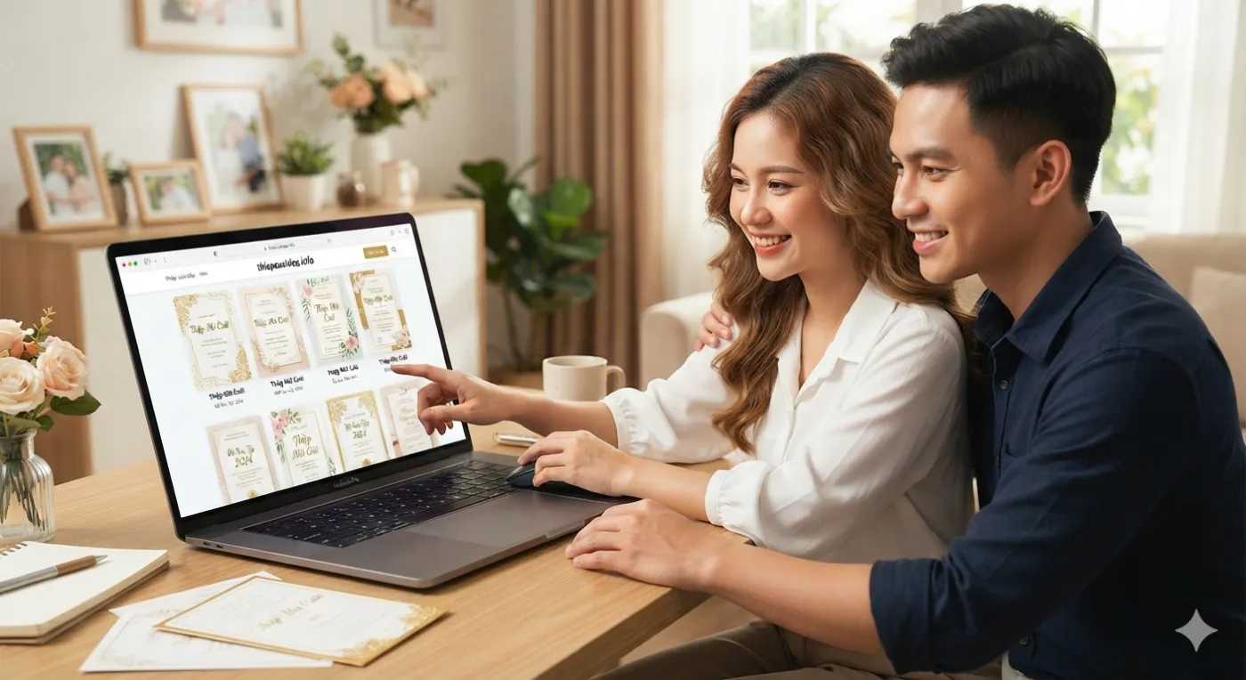 Chọn ảnh cưới cho thiệp online: bao nhiêu ảnh là đủ, sắp xếp thế nào?